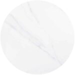 Επιφάνεια Μάρμαρο Sintered Stone, Απόχρωση White Marble (MDF για στήριξη βάσης) Φ70cm/11mm
