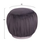 ΣΚΑΜΠΟ DEREK HM8407.01 ΓΚΡΙ ΒΕΛΟΥΔΟ ΜΕ ΑΣΗΜΙ ΒΑΣΗ - Image 2