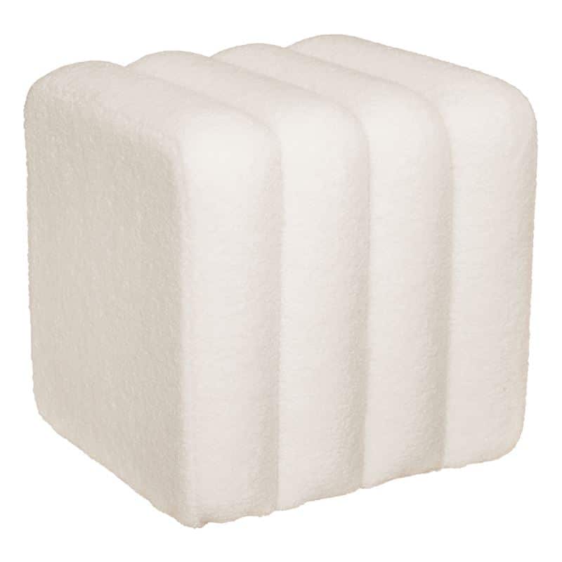 TOGO Σκαμπό Βοηθητικό TOGO Σκαμπό Βοηθητικό, Teddy Ύφασμα Εκρού 40x40x41cm - Image 1