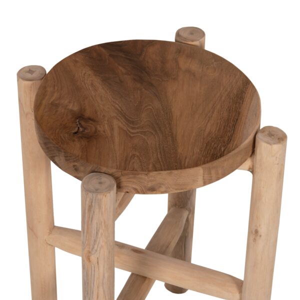 ΑΝΘΟΣΤΗΛΗ HOVER HM7935 ΞΥΛΟ ΤΕΑΚ ΣΕ ΦΥΣΙΚΟ ΧΡΩΜΑ Φ30x75,5Υεκ. - Image 4