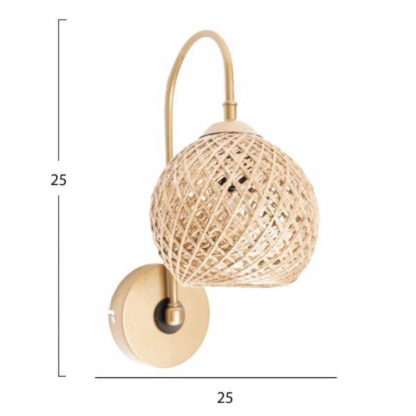 ΑΠΛΙΚΑ ΤΟΙΧΟΥ ΧΡΥΣΟ HM7641.02 25x25x25 εκ. - Image 2