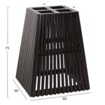 ΒΑΣΗ ΤΡΑΠΕΖΙΟΥ ΕΣΩΤ.ΧΩΡΟΥ ΤΕΤΡΑΓΩΝΗ FRANTZ HM9460.02 ΞΥΛΟ MINDI ΣΕ ΜΑΥΡΟ 60x60x75Y εκ. - Image 2
