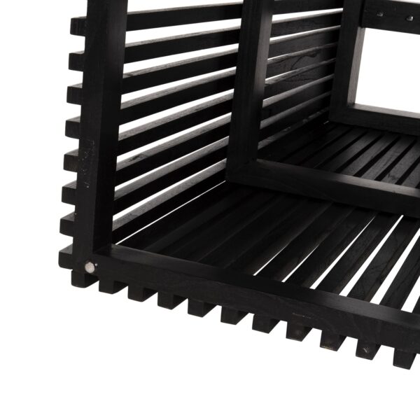 ΒΑΣΗ ΤΡΑΠΕΖΙΟΥ ΕΣΩΤ.ΧΩΡΟΥ ΤΕΤΡΑΓΩΝΗ FRANTZ HM9460.02 ΞΥΛΟ MINDI ΣΕ ΜΑΥΡΟ 60x60x75Y εκ. - Image 6