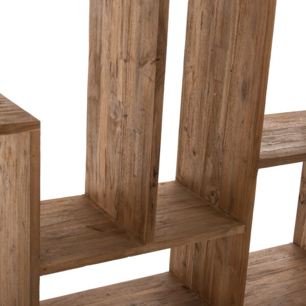 ΒΙΒΛΙΟΘΗΚΗ ROMULUS HM9803 ΑΝΑΚΥΚΛΩΜΕΝΟ ΞΥΛΟ ΤΕΑΚ ΜΕ 2 ΣΥΡΤΑΡΙΑ 140x30x210,5Yεκ. - Image 5