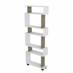 ΒΙΒΛΙΟΘΗΚΗ ΜΕΛΑΜΙΝΗΣ OWLOLIVE GREY ΛΕΥΚΟ 60x19,5x165Yεκ.HM8923.11 - Image 4