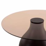 ΒΟΗΘΗΤΙΚΑ ΤΡΑΠΕΖΑΚΙΑ 2ΤΜΧ CHANG HM9668 ΞΥΛΟ MANGO-ΓΥΑΛΙ TOP Φ55x49,5Υ & Φ40x36,5Υεκ. - Image 5