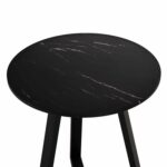 ΒΟΗΘΗΤΙΚΟ ΤΡΑΠΕΖΑΚΙ ROCKET HM9587.01 MDF ΜΑΥΡΟ ΜΑΡΜΑΡΟ-ΜΑΥΡΗ ΜΕΤΑΛΛΙΚΗ ΒΑΣΗ Φ45x55Υεκ. - Image 5