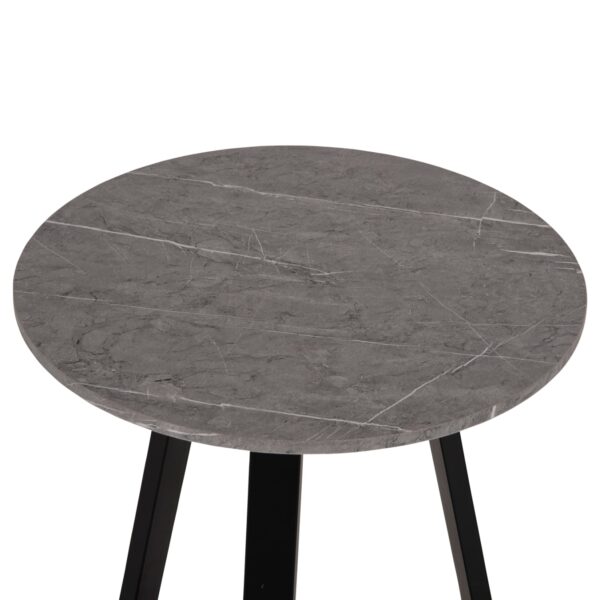 ΒΟΗΘΗΤΙΚΟ ΤΡΑΠΕΖΑΚΙ ROCKET HM9587.02 MDF ΓΚΡΙ ΜΑΡΜΑΡΟ-ΜΑΥΡΗ ΜΕΤΑΛΛΙΚΗ ΒΑΣΗ Φ45x55Υεκ. - Image 5