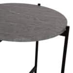 ΒΟΗΘΗΤΙΚΟ ΤΡΑΠΕΖΙ HM9589.02 MDF ΓΚΡΙ ΜΑΡΜΑΡΟ-ΜΑΥΡΗ ΜΕΤΑΛΛΙΚΗ ΒΑΣΗ Φ50x55Υεκ. - Image 4