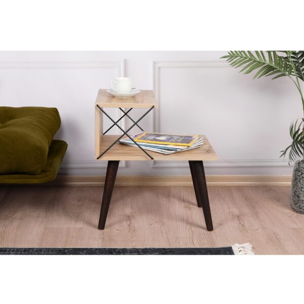 ΒΟΗΘΗΤΙΚΟ ΤΡΑΠΕΖΙ ΚΟΜΟΔΙΝΟ ΜΕΛΑΜΙΝΗΣ ΣΕ ΦΥΣΙΚΟ ΧΡΩΜΑ 50x40x55Υεκ.HM9434.01 - Image 4