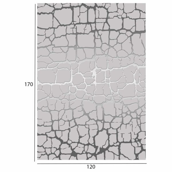 ΧΑΛΙ ΣΑΛΟΝΙΟΥ ΜΕ ΚΡΟΣΙΑ ΓΚΡΙ JOSIANE  HM7677.19 120X170 εκ - Image 2