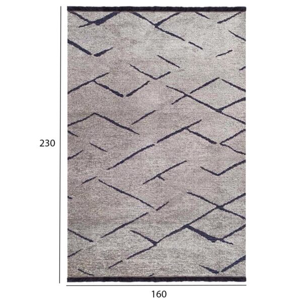 ΧΑΛΙ ΣΑΛΟΝΙΟΥ CALLISTO ΜΕ ΚΡΟΣΙΑ HM7674.02 ΑΝΟΙΧΤΟ ΓΚΡΙ ΜΑΥΡΟ 160Χ230 εκ. - Image 2