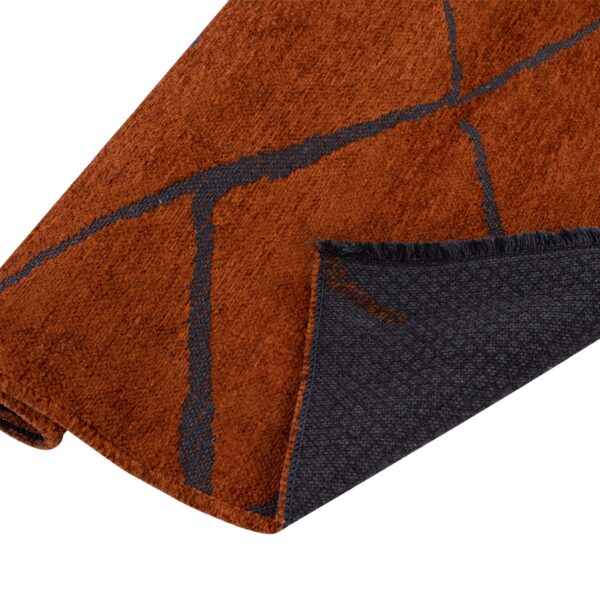 ΧΑΛΙ ΣΑΛΟΝΙΟΥ CALLISTO ΜΕ ΚΡΟΣΙΑ HM7674.04 ΧΑΛΚΙΝΟ ΜΑΥΡΟ 160Χ230 εκ. - Image 4