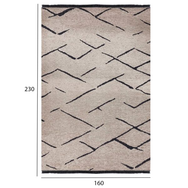 ΧΑΛΙ ΣΑΛΟΝΙΟΥ CALLISTO ΜΕ ΚΡΟΣΙΑ HM7674.05 ΕΚΡΟΥ ΜΑΥΡΟ 160Χ230 εκ. - Image 2