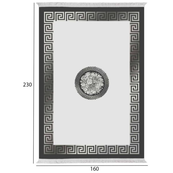 ΧΑΛΙ ΣΑΛΟΝΙΟΥ ΜΕ ΚΡΟΣΙΑ JOSIANE ΓΚΡΙ ΜΑΥΡΟ HM7675.35 160X230εκ. - Image 2