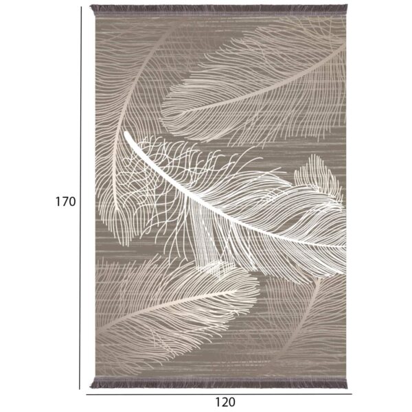 ΧΑΛΙ ΣΑΛΟΝΙΟΥ ΜΕ ΚΡΟΣΙΑ JOSIANE ΚΑΦΕ ΜΠΕΖ HM7677.37 120X170 εκ. - Image 2