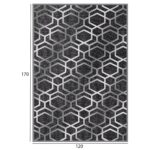 ΧΑΛΙ ΣΑΛΟΝΙΟΥ ΜΕ ΚΡΟΣΙΑ JOSIANE ΜΑΥΡΟ-ΓΚΡΙ HM7677.31 120X170 εκ. - Image 2