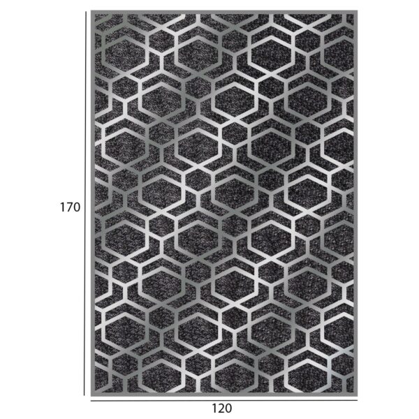 ΧΑΛΙ ΣΑΛΟΝΙΟΥ ΜΕ ΚΡΟΣΙΑ JOSIANE ΜΑΥΡΟ-ΓΚΡΙ HM7677.31 120X170 εκ. - Image 2