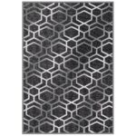 ΧΑΛΙ ΣΑΛΟΝΙΟΥ ΜΕ ΚΡΟΣΙΑ JOSIANE ΜΑΥΡΟ-ΓΚΡΙ HM7677.31 120X170 εκ.