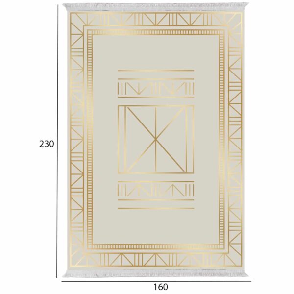 ΧΑΛΙ ΣΑΛΟΝΙΟΥ ΜΕ ΚΡΟΣΙΑ JOSIANE ΜΠΕΖ ΧΡΥΣΟ HM7675.34 160X230εκ. - Image 2