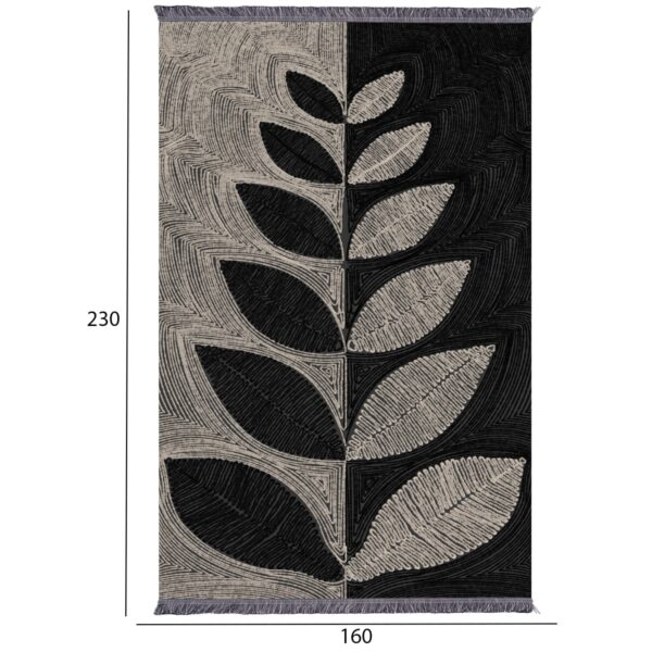 ΧΑΛΙ ΣΑΛΟΝΙΟΥ ΜΕ ΚΡΟΣΙΑ JOSIANE ΜΠΕΖ ΜΑΥΡΟ HM7675.40 160X230εκ. - Image 2