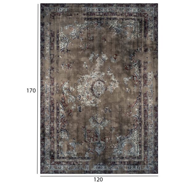 ΧΑΛΙ ΣΑΛΟΝΙΟΥ VINTAGE ΜΕ ΚΡΟΣΙΑ JOSIANE HM7677.05 ΚΑΦΕ 120X170 εκ. - Image 2