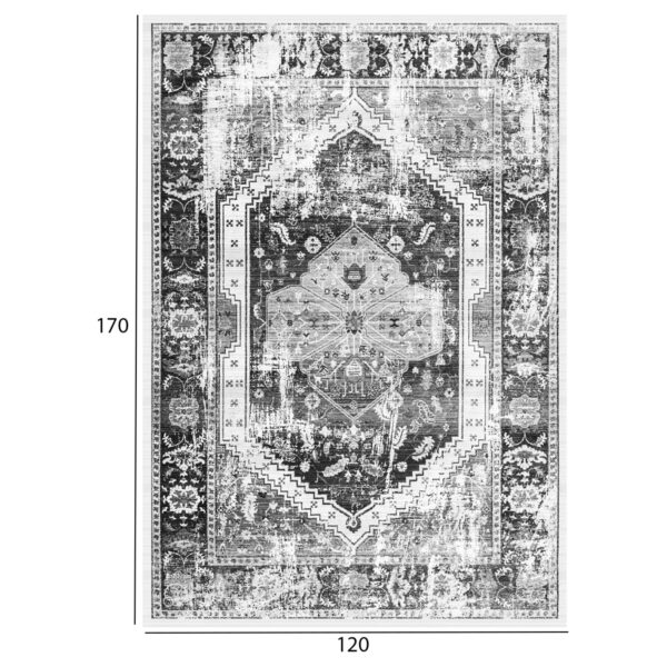 ΧΑΛΙ ΣΑΛΟΝΙΟΥ VINTAGE ΜΕ ΚΡΟΣΙΑ JOSIANE HM7677.11 ΓΚΡΙ 120X170 εκ. - Image 2