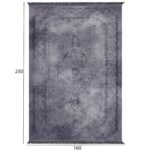 ΧΑΛΙ ΣΑΛΟΝΙΟΥ JOSIANE VINTAGE ΜΕ ΚΡΟΣΙΑ ΓΚΡΙ HM7675.01 160X230 εκ. - Image 2