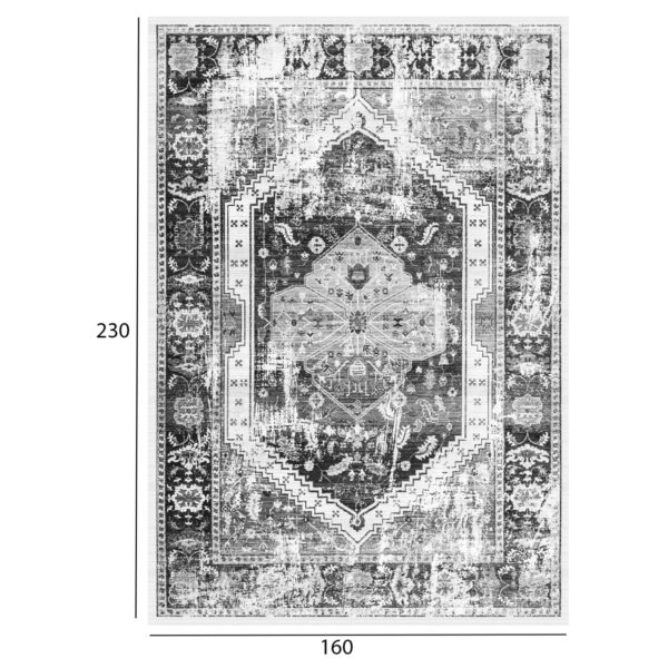 ΧΑΛΙ ΣΑΛΟΝΙΟΥ VINTAGE ΜΕ ΚΡΟΣΙΑ JOSIANE ΓΚΡΙ HM7675.11 160X230 εκ. - Image 2
