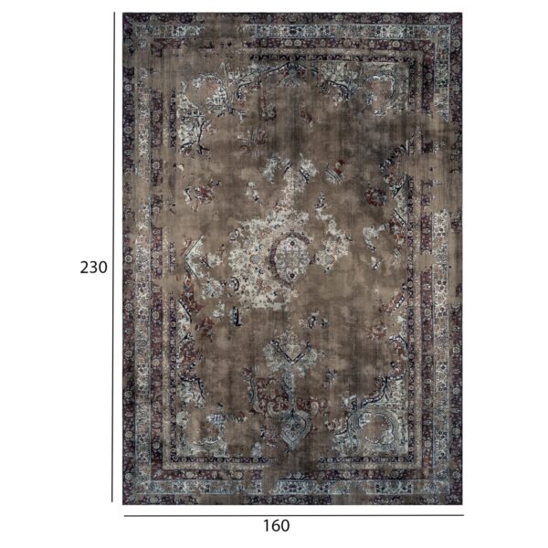 ΧΑΛΙ ΣΑΛΟΝΙΟΥ VINTAGE ΜΕ ΚΡΟΣΙΑ JOSIANE ΚΑΦΕ HM7675.05 160X230 εκ. - Image 2