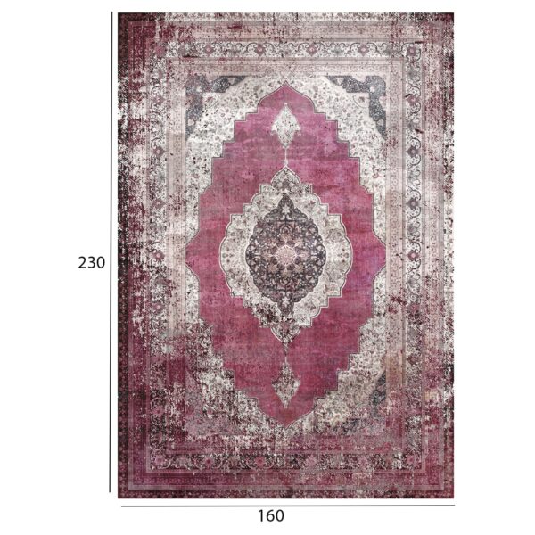 ΧΑΛΙ ΣΑΛΟΝΙΟΥ VINTAGE ΜΕ ΚΡΟΣΙΑ JOSIANE ΚΟΚΚΙΝΟ HM7675.08  160X230 εκ. - Image 2