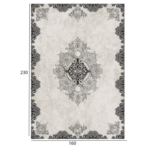 ΧΑΛΙ ΣΑΛΟΝΙΟΥ VINTAGE ΜΕ ΚΡΟΣΙΑ JOSIANE ΛΕΥΚΟ-ΜΑΥΡΟ HM7675.25 160X230 εκ. - Image 2