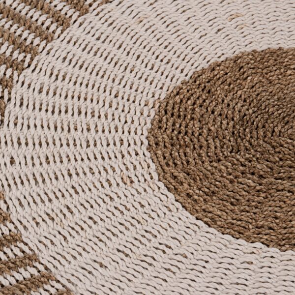 ΧΑΛΙ ΣΤΡΟΓΓΥΛΟ KIRKI HM7842 ΑΠΟ ΦΥΣΙΚΕΣ ΙΝΕΣ SEAGRASS ΛΕΥΚΟ-ΦΥΣΙΚΟ Φ150εκ. - Image 3