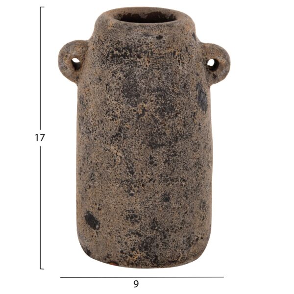 ΔΙΑΚΟΣΜΗΤΙΚA ΣΕΤ 3ΤΜΧ ΒΑΖA ΑΠΟ TERRACOTTA ΓΚΡΙ HM7710.11 Φ12Χ22Υ εκ - Image 4