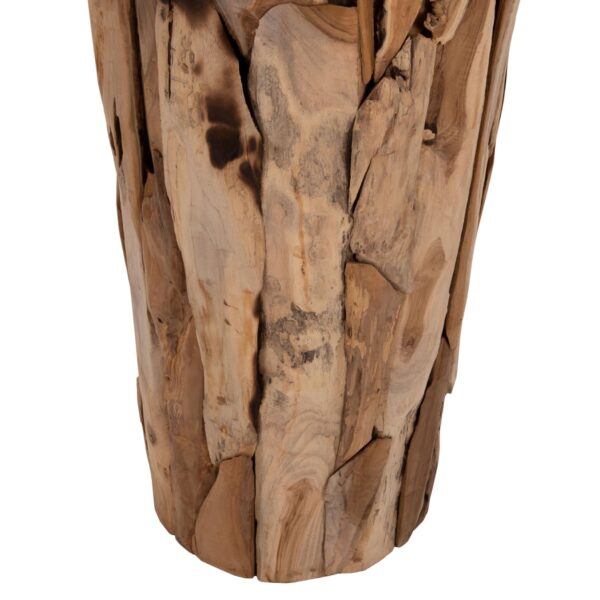 ΔΙΑΚΟΣΜΗΤΙΚΟ ΒΑΖΟ ΔΑΠΕΔΟΥ ZENIA HM7921 ΑΠΟ ΚΟΜΜΑΤΙΑ ΑΝΑΚΥΚΛΩΜΕΝΟΥ ΞΥΛΟΥ TEAK ΣΕ ΦΥΣΙΚΟ Φ50x120Υ εκ. - Image 6