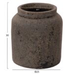 ΔΙΑΚΟΣΜΗΤΙΚΟ ΒΑΖΟ HM4194 ΤΕΡΑΚΟΤΑ ΣΕ ΑΝΘΡΑΚΙ ΑΠΟΧΡΩΣΗ Φ25x30Υεκ. - Image 2