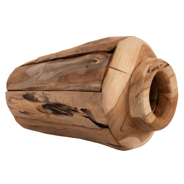 ΔΙΑΚΟΣΜΗΤΙΚΟ ΒΑΖΟ HM7917 ΑΠΟ ΚΟΜΜΑΤΙΑ ΑΝΑΚΥΚΛΩΜΕΝΟΥ ΞΥΛΟΥ TEAK ΣΕ ΦΥΣΙΚΟ Φ15x30Y εκ. - Image 4