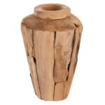 ΔΙΑΚΟΣΜΗΤΙΚΟ ΒΑΖΟ ZENIA HM7918 ΑΠΟ ΚΟΜΜΑΤΙΑ ΑΝΑΚΥΚΛΩΜΕΝΟΥ ΞΥΛΟΥ TEAK ΣΕ ΦΥΣΙΚΟ Φ20x40Yεκ.