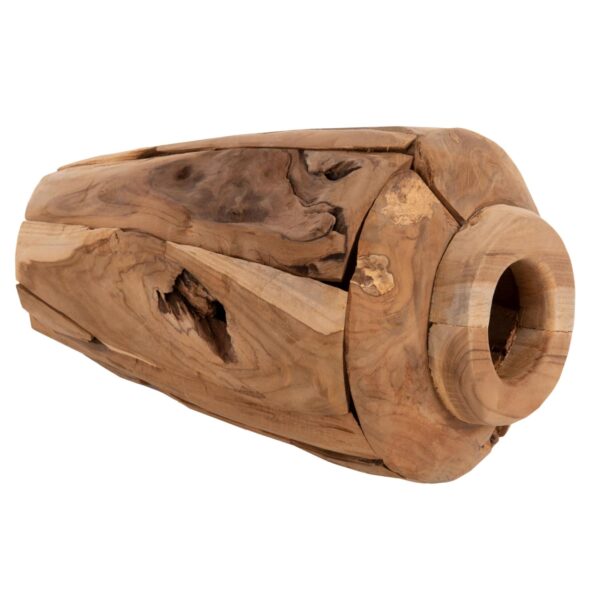 ΔΙΑΚΟΣΜΗΤΙΚΟ ΒΑΖΟ ZENIA HM7918 ΑΠΟ ΚΟΜΜΑΤΙΑ ΑΝΑΚΥΚΛΩΜΕΝΟΥ ΞΥΛΟΥ TEAK ΣΕ ΦΥΣΙΚΟ Φ20x40Yεκ. - Image 4