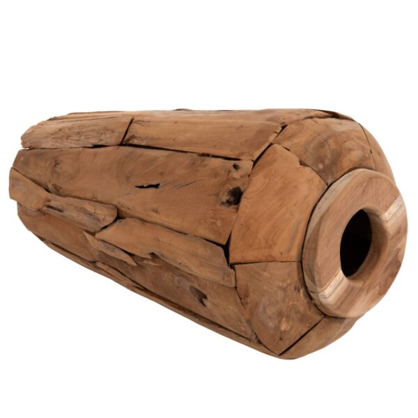 ΔΙΑΚΟΣΜΗΤΙΚΟ ΒΑΖΟ ZENIA HM7919 ΑΠΟ ΚΟΜΜΑΤΙΑ ΑΝΑΚΥΚΛΩΜΕΝΟΥ ΞΥΛΟΥ TEAK ΣΕ ΦΥΣΙΚΟ Φ30x60Y εκ. - Image 4