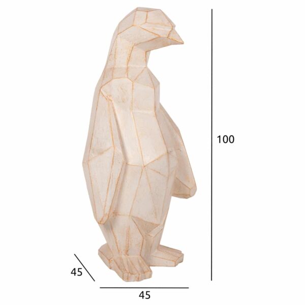 ΔΙΑΚΟΣΜΗΤΙΚΟ ΔΑΠΕΔΟΥ PENGUIN HM7916 GRC ΣΕ ΛΕΥΚΗ ΠΑΤΙΝΑ ΜΕ ΧΡΥΣΕΣ ΛΕΠΤΟΜΕΡΕΙΕΣ 45x45x100Υεκ. - Image 2