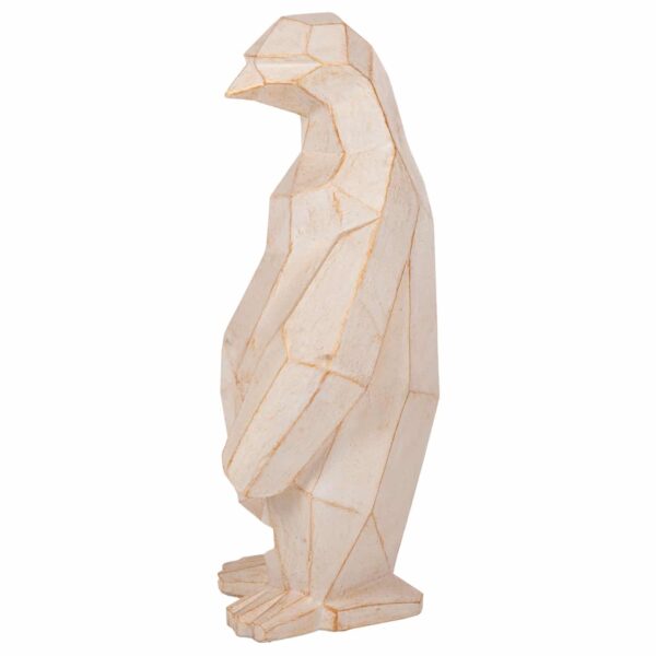 ΔΙΑΚΟΣΜΗΤΙΚΟ ΔΑΠΕΔΟΥ PENGUIN HM7916 GRC ΣΕ ΛΕΥΚΗ ΠΑΤΙΝΑ ΜΕ ΧΡΥΣΕΣ ΛΕΠΤΟΜΕΡΕΙΕΣ 45x45x100Υεκ. - Image 4