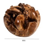 ΔΙΑΚΟΣΜΗΤΙΚΟ ΔΑΠΕΔΟΥ CLEM HM9652 ΑΚΑΝΟΝΙΣΤΗ ΣΦΑΙΡΑ-ΞΥΛΟ ΤΕΑΚ ΜΕΓΕΘΟΣ ΜΕΓΑΛΟ Φ50εκ. - Image 2