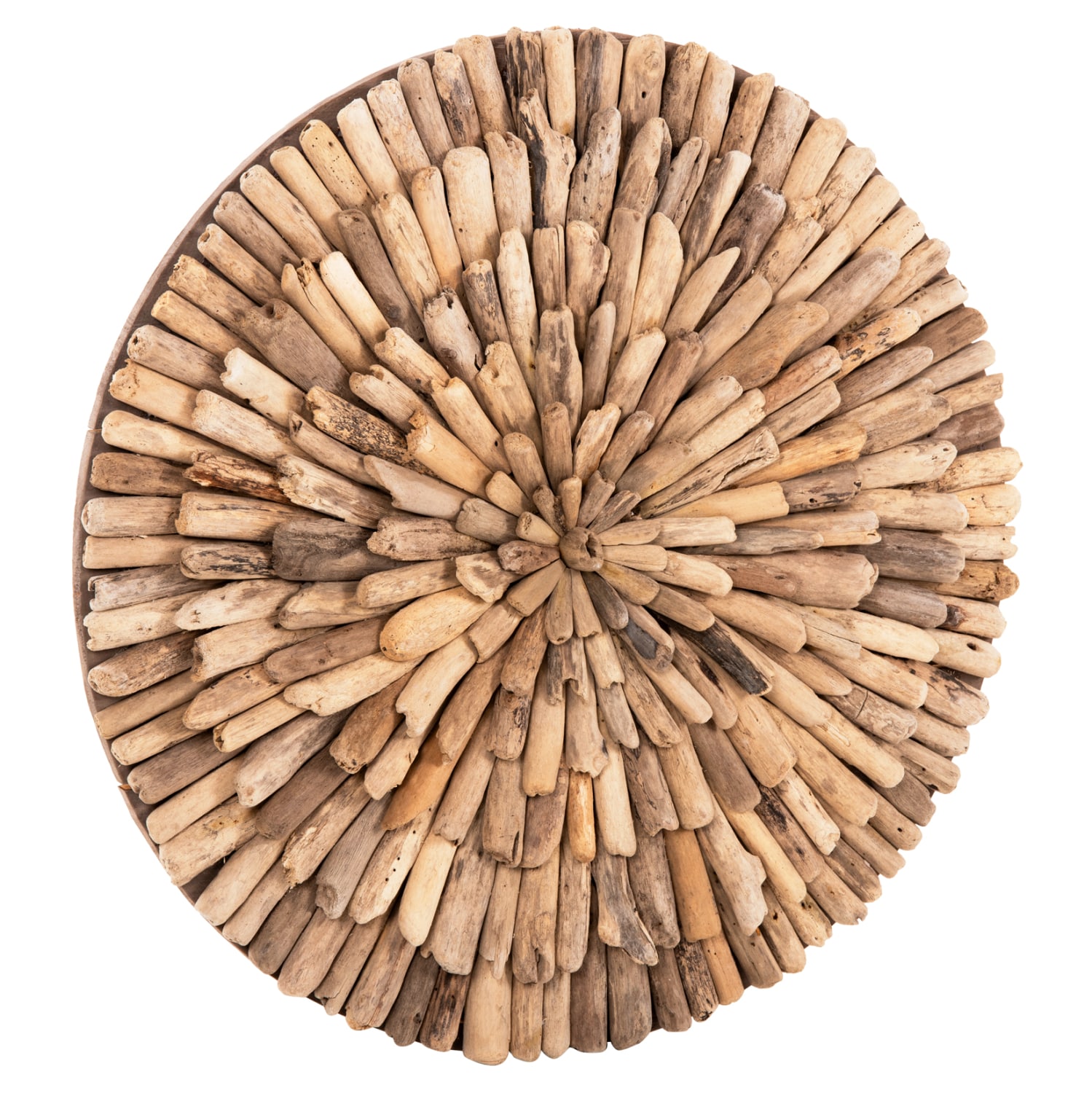 HM4298 ΔΙΑΚΟΣΜΗΤΙΚΟ ΤΟΙΧΟΥ ΣΤΡΟΓΓΥΛΟ CHIIKI HM4298 DRIFTWOOD ΣΕ ΦΥΣΙΚΟ Φ60 εκ. - Image 1