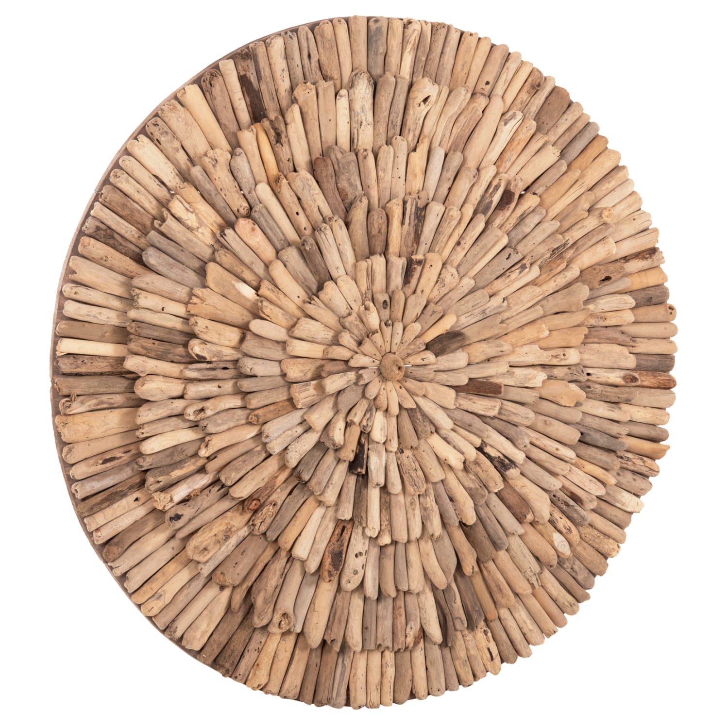 HM4299 ΔΙΑΚΟΣΜΗΤΙΚΟ ΤΟΙΧΟΥ ΣΤΡΟΓΓΥΛΟ CHIIKI HM4299 DRIFTWOOD ΣΕ ΦΥΣΙΚΟ Φ80 εκ. - Image 1