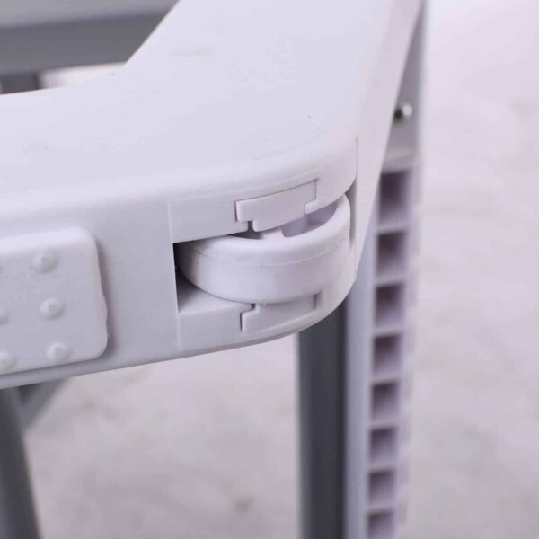 SUMMER K/D Ξαπλώστρα Αλουμίνιο Ανθρακί, PP Άσπρο - Textilene Γκρι 69/58x196x31cm - Image 3