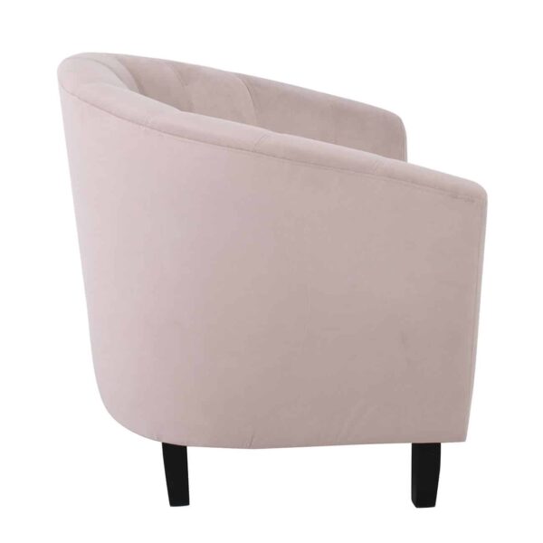 BOGA Πολυθρόνα Σαλονιού Καθιστικού, Ύφασμα Velure Μπεζ 79x70x75cm - Image 3