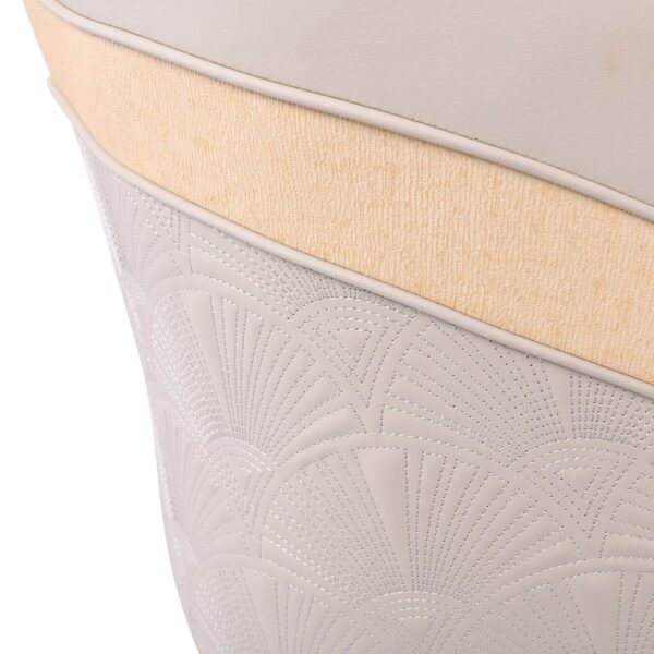 LENA Πολυθρόνα Μέταλλο Βαφή Μαύρο, Pu Μπεζ 60x60x80cm - Image 6