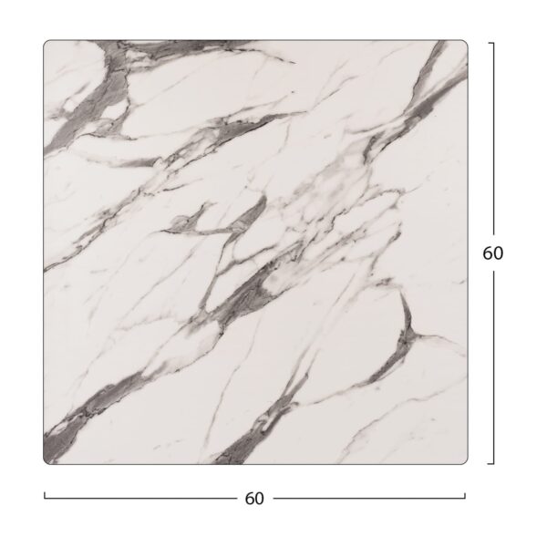 ΕΠΙΦΑΝΕΙΑ ΤΡΑΠΕΖΙΟΥ HPL HM5837.11 MARBLE WHITE-GREY 60x60 εκ. ΠΑΧΟΥΣ 12mm. - Image 2