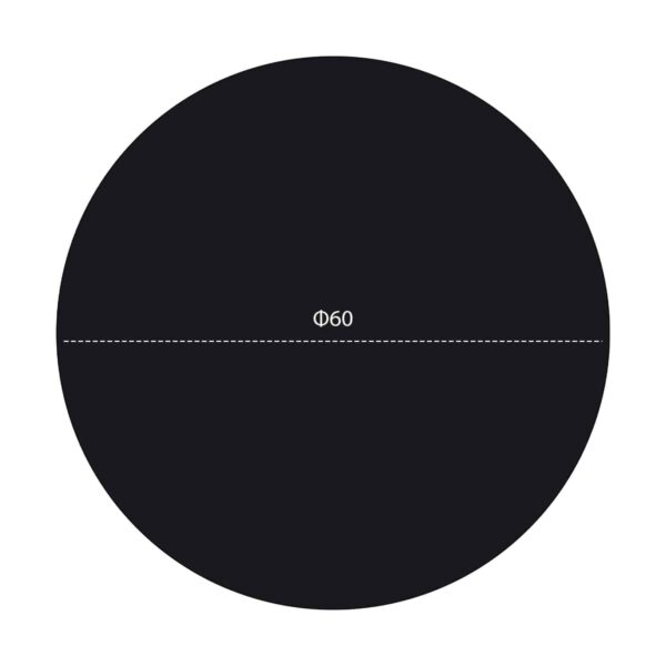 ΕΠΙΦΑΝΕΙΑ ΤΡΑΠΕΖΙΟΥ HPL HM5841.01 ΜΑΥΡΗ Φ60 εκ. ΠΑΧΟΥΣ 12mm. - Image 2